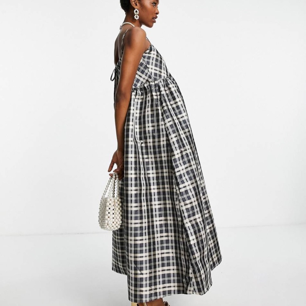 Sister Jane Black & White Checked Maxi Sundress